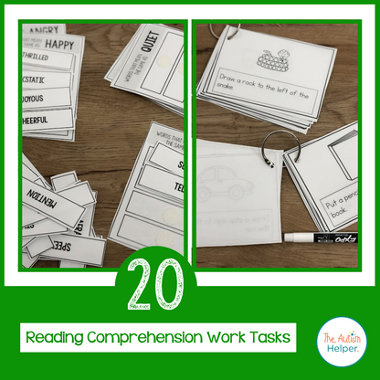 Reading Comprehension Work Task Mega Pack