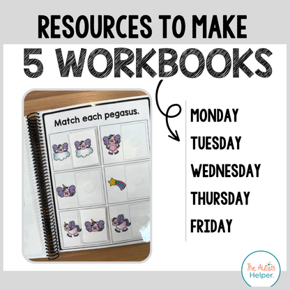 Easy Matching Weekly Workbooks - Fairy Tale & Superhero Edition