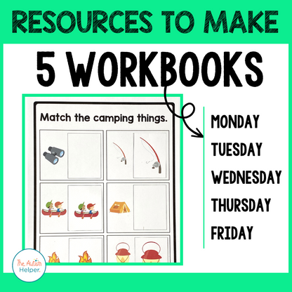 Easy Matching Weekly Workbooks - Summer Edition