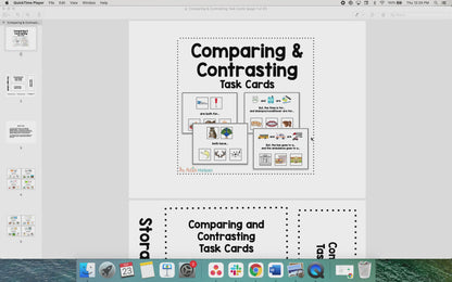 Comparing and Contrasting Task Cards