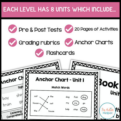 Reading Daily Program Level Reading Comprehension Leveled Daily Curriculum {BUNDLE} – The Autism Helper