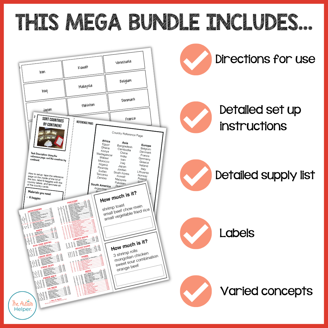 Advanced Work Task Mega Pack – The Autism Helper