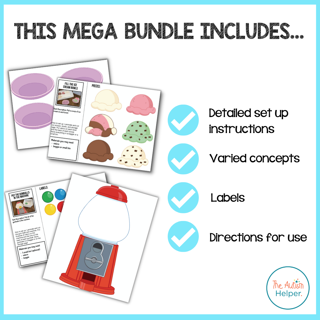 Errorless Work Task Mega Pack – The Autism Helper