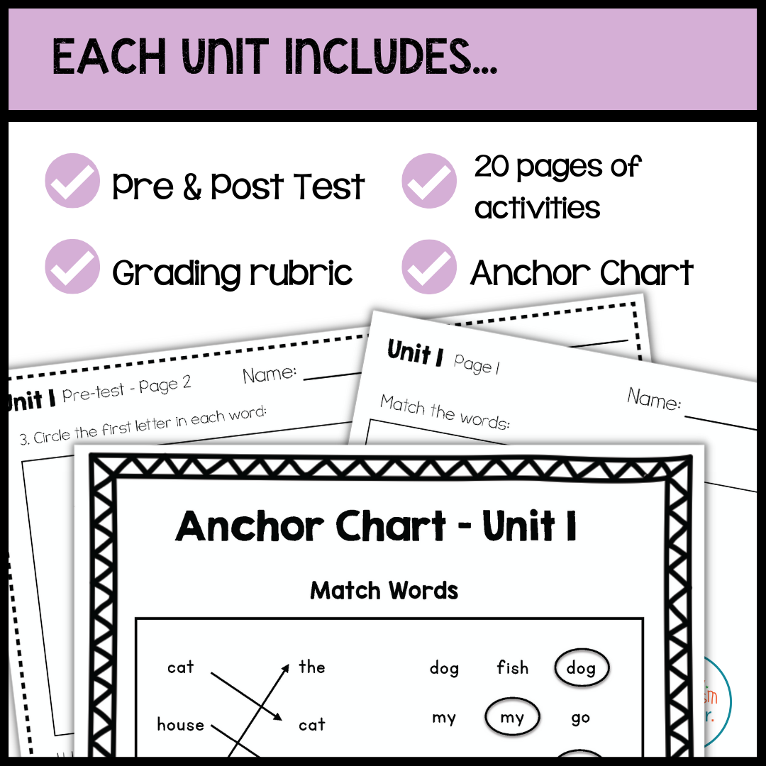 Reading Daily Program Level Reading Comprehension Leveled Daily Curriculum {LEVEL 1} – The Autism ...
