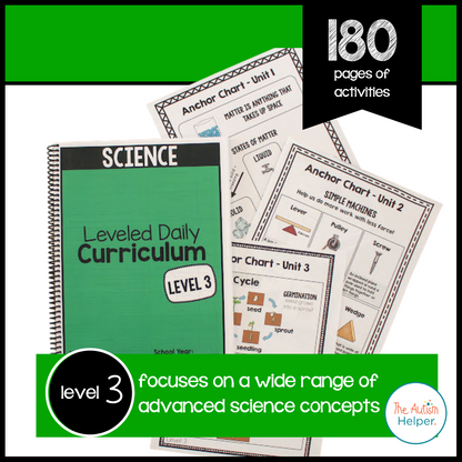 Science Leveled Daily Curriculum {LEVEL 3}