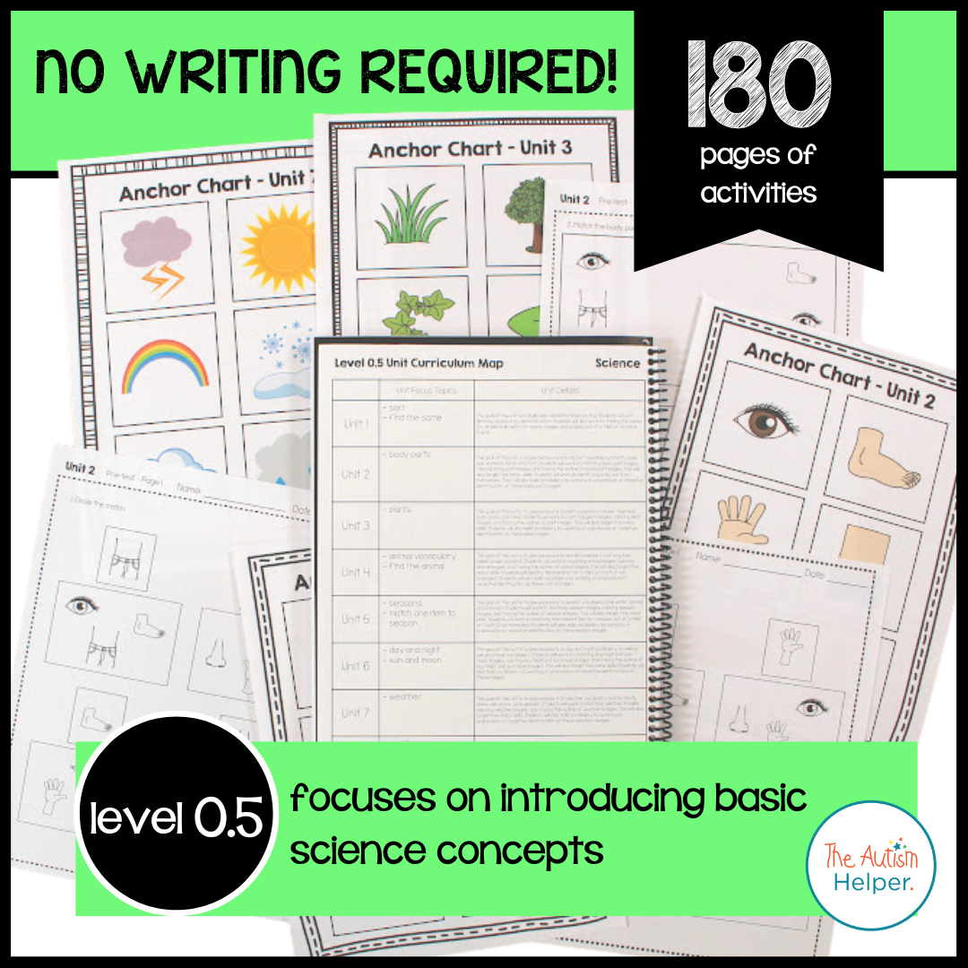 Science Leveled Daily Curriculum {Level 0.5}