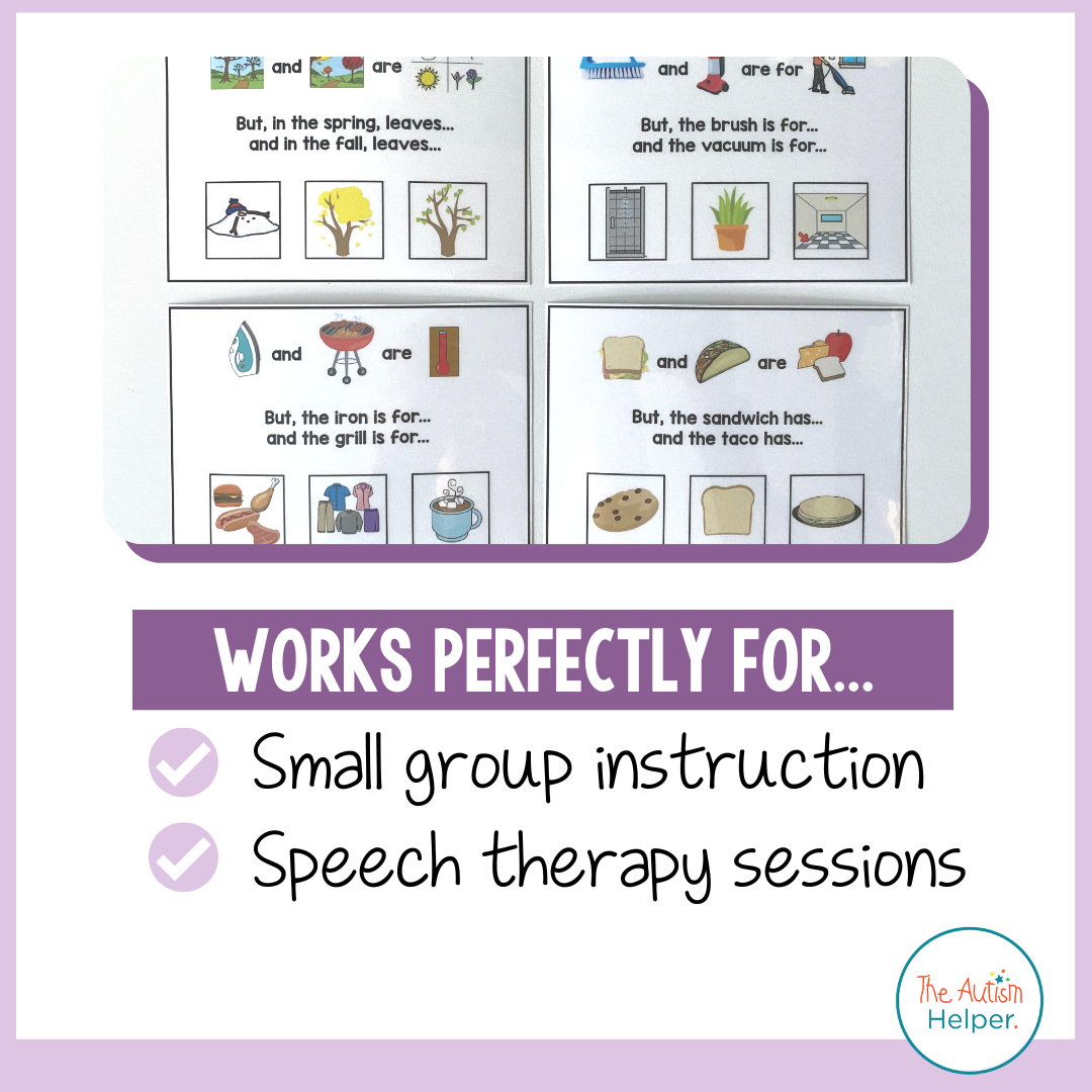 Comparing and Contrasting Task Cards – The Autism Helper