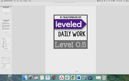 Leveled Daily Work {Level 0.5}