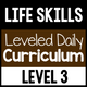 Life Skills Leveled Daily Curriculum Level 3 cover for advanced daily living instruction