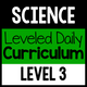 Science Leveled Daily Curriculum Level 3 cover for systems and cycles instruction