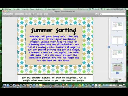 Summer Reading Centers and Literacy Games for Special Education