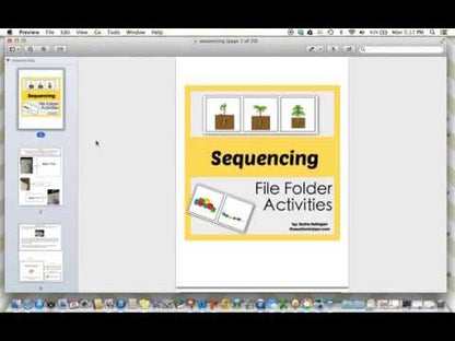 File Folder Activities to Work on Sequencing