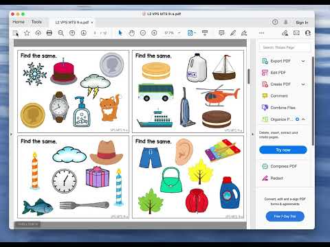 VB-MAPP Task Cards: Visual Perceptual Skills & Match to Sample Level 2 ...