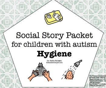Visual Social Story Packet for Children with Autism: Hygiene Set