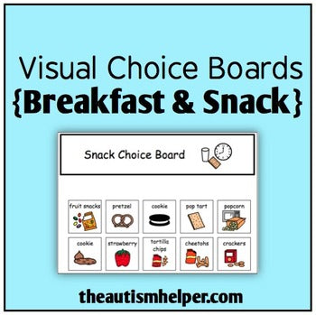 Visual Choice Board {Breakfast & Snack}
