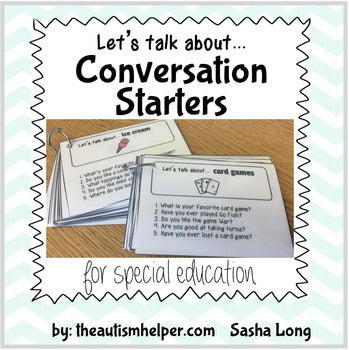 Let's Talk About... {Visual Conversation Starters for Special Educatio ...