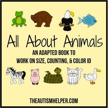 All About Animals - Adapted Book for Children with Autism