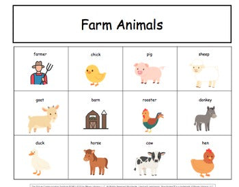 Animal Vocabulary Unit {for Special Education}