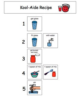 Visual Recipes for Children with Autism: Drinks