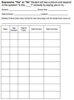 Discrete Trial Goal Sheets and Data Forms Set 3 {EDITABLE}