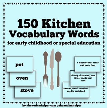 150 Kitchen Vocabulary Words for Special Education