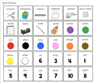 How Many? What Color? What? Adapted Book {BACK TO SCHOOL}