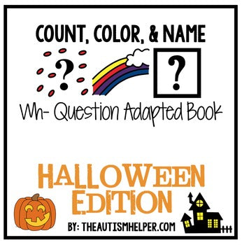 How Many? What Color? What? Adapted Book {HALLOWEEN}