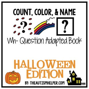 How Many? What Color? What? Adapted Book {HALLOWEEN}