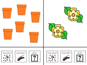 How Many? What Color? What? Adapted Book {PLANT THEMED}