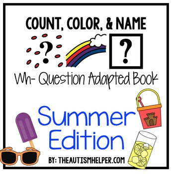 How Many? What Color? What? Adapted Book {SUMMER}