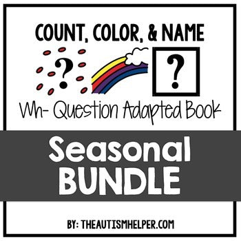 How Many? What Color? What? Adapted Book {SEASONAL BUNDLE}