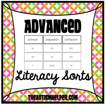 Advanced Literacy Sorts for Special Education