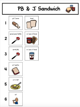 Visual Recipes for Special Education: Lunch Entrees