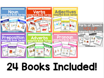 Parts of Speech BUNDLE Adapted Book Series – The Autism Helper