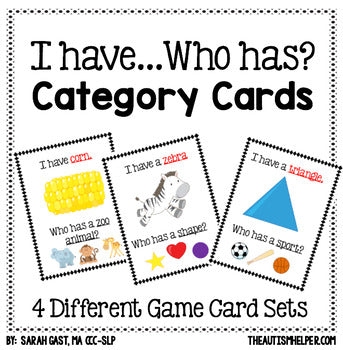 I Have, Who Has? Category Cards