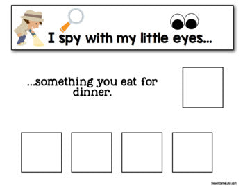 I Spy - Meals {an Adapted Book Series for Children with Autism}
