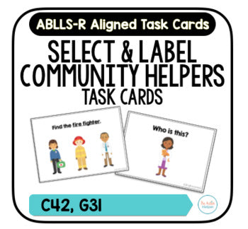 Community Helper Task Cards [ABLLS-R Aligned C42, G31]