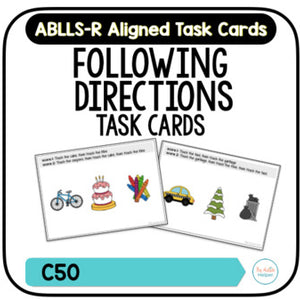 Following Directions Task Cards [ABLLS-R Aligned C50]