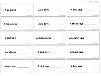 Basic Fill In Task Cards [ABLLS-R Aligned H1, H2, H4, H5, H6]