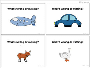 Identify Missing Feature or Problem Task Cards [ABLLS-R Aligned G28, G ...