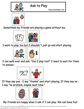 Visual Social Story Packet for Children with Autism: Communication Set 2
