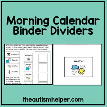 Calendar Packet Visual Dividers