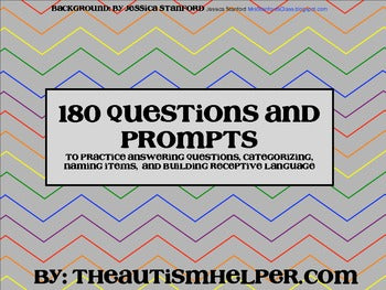 180 Questions and Prompts to Build Expressive & Receptive Language