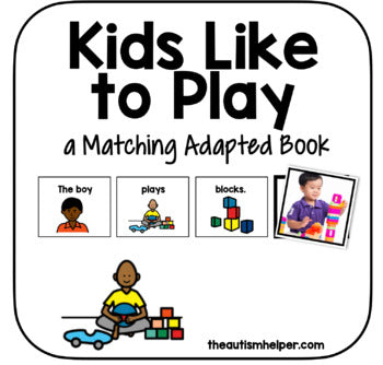 Play Themed Matching Adapted Book