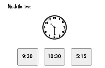 Telling Time Interactive Boom Cards