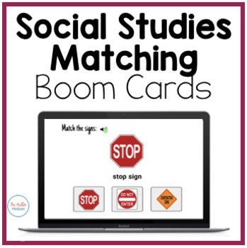 Social Studies Matching Interactive Boom Cards