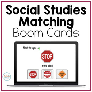 Social Studies Matching Interactive Boom Cards