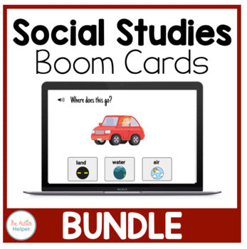 Social Studies Interactive Boom Cards Bundle