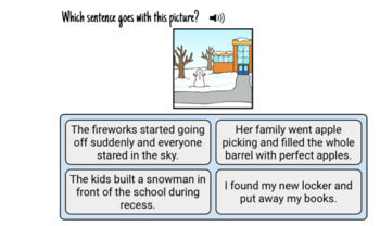 Sentence Comprehension Interactive Boom Cards