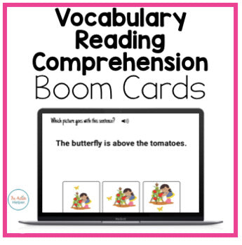 Vocabulary Reading Comprehension Interactive Boom Cards
